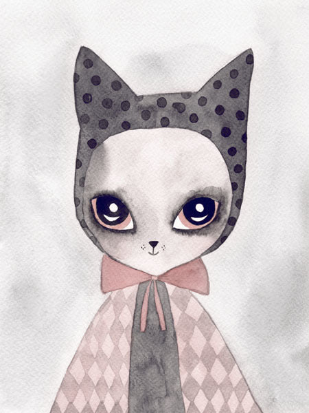 Felina Furr Canvas Art Print - Handmade Cat Painting for Home Decor, Living Room & Bedroom Wall Art
