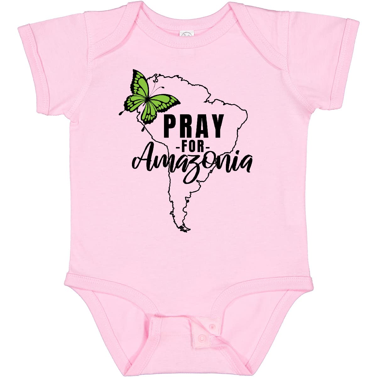 Inktastic Pray for Amazonia South America Silhouette Baby Bodysuit - Cute & Comfortable Infant Onesie for Everyday Wear, Gifts & Casual Outings