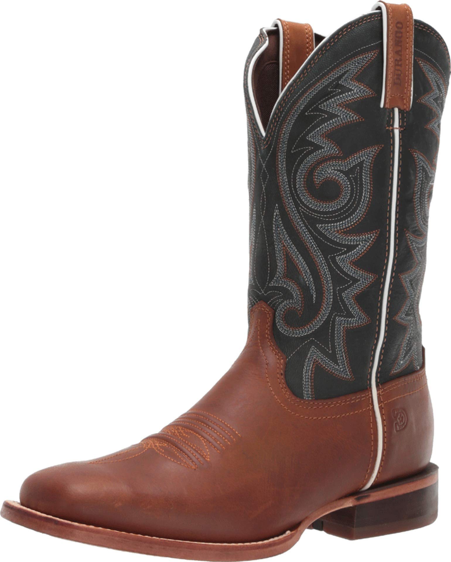 Durango Arena Pro Worn Saddle Western Boots for Men - Genuine Leather Cowboy Boots with Comfortable Fit - Perfect for Rodeo, Country Dancing & Western Fashion