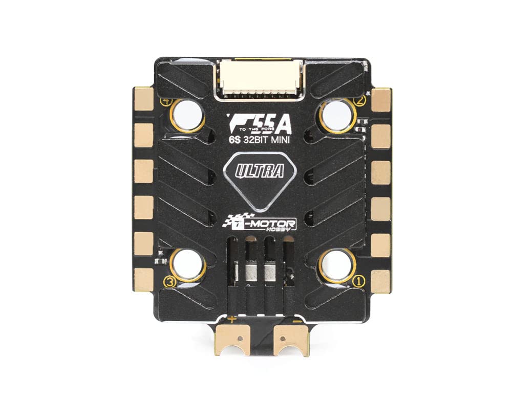 **T-Motor Ultra F55A Mini 55A 3-6S BLHeli_32 4-in-1 Brushless ESC ProShot1000 for RC FPV Racing & Freestyle Drones – High-Performance Drone Speed Controller for Competitive Racing and Aerial Stunts**    *(Perfect for FPV drone racing, freestyle flying, and high-speed aerial maneuvers with smooth throttle response and reliable power delivery.)*