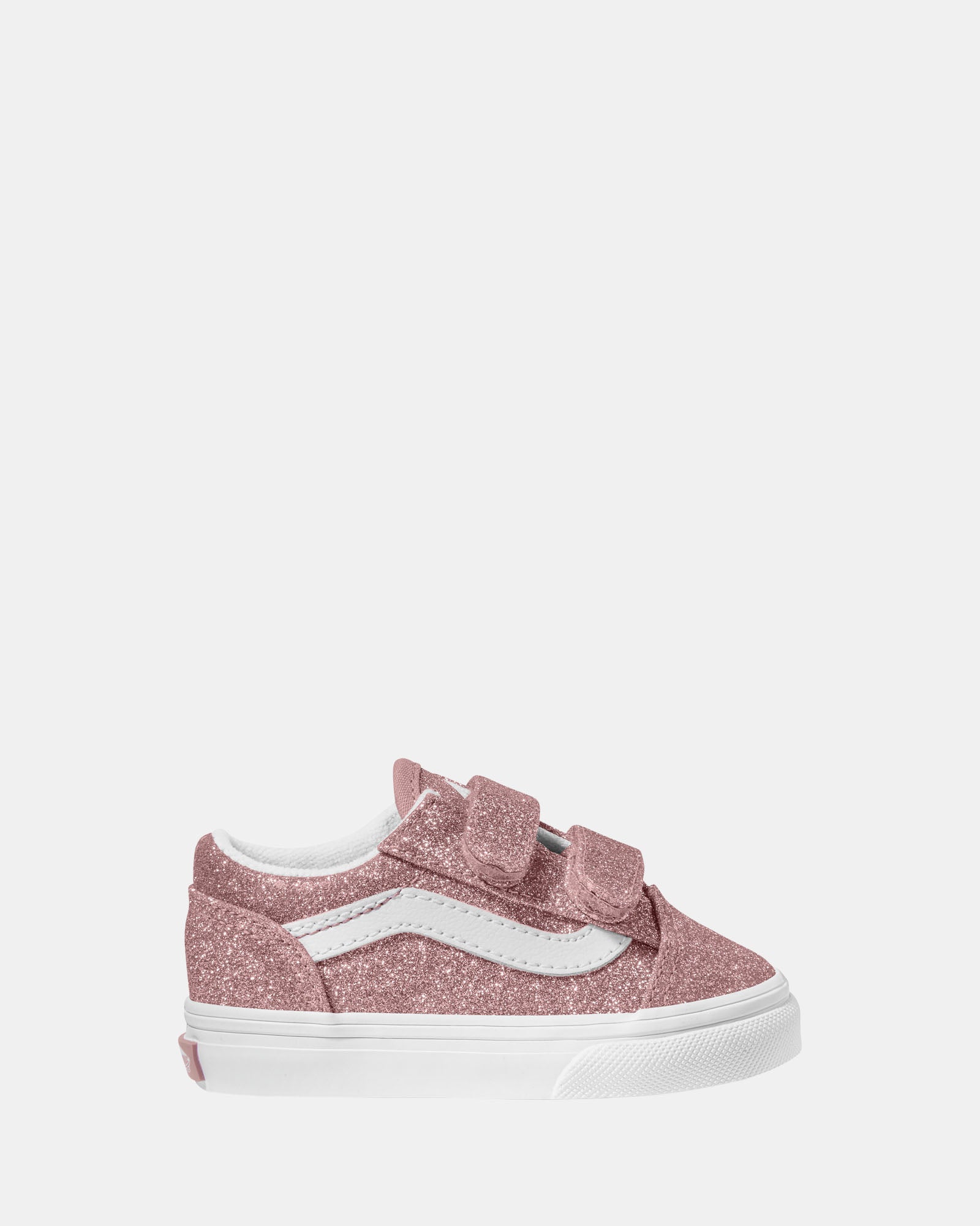 Old Skool V Glitter Infant Rose Gold Sneakers - Stylish & Comfortable Baby Shoes for Girls, Toddler Walking & Casual Outfits