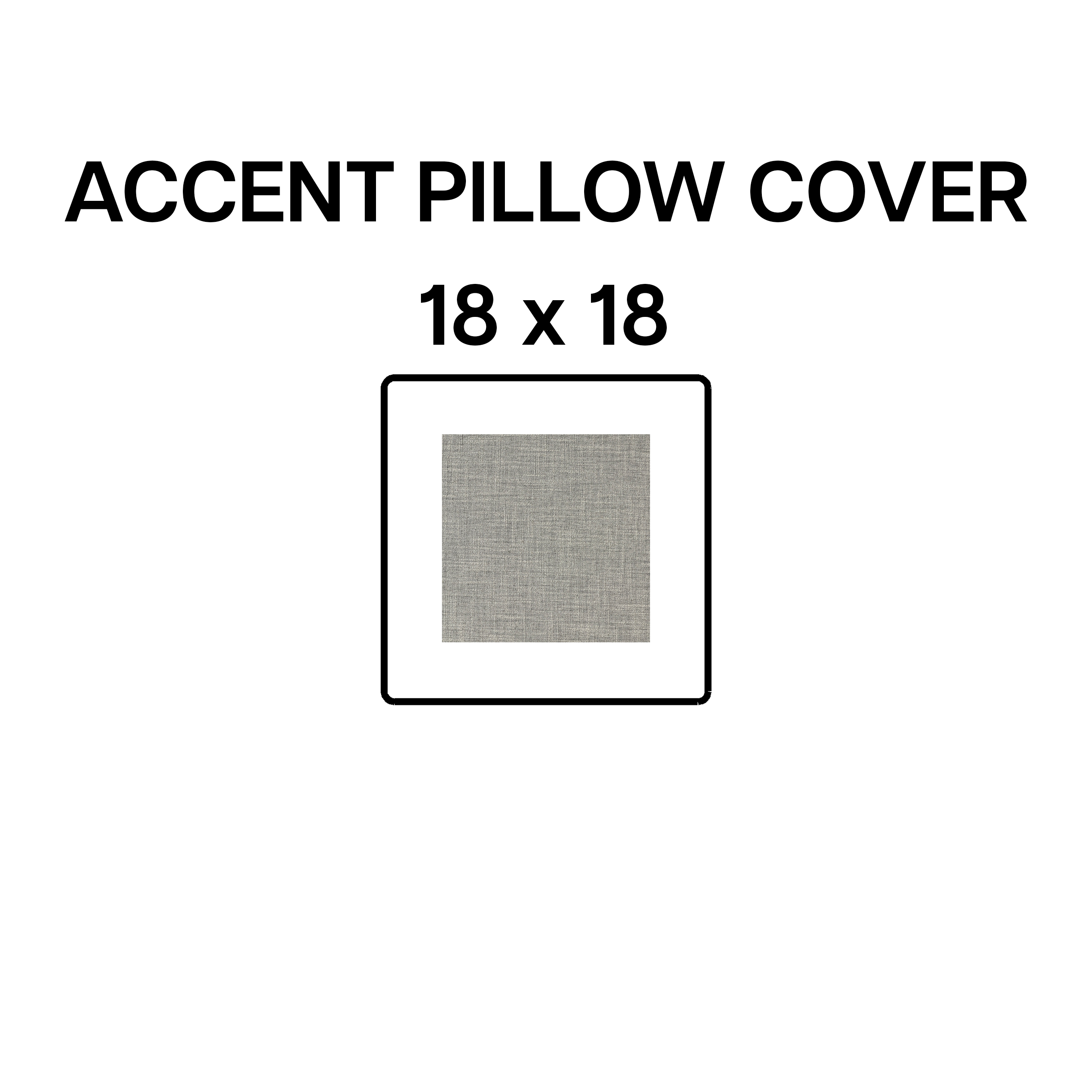 18x18 Inch Decorative Accent Pillow Cover - Soft Fog Blue Pattern for Living Room, Bedroom & Sofa - Premium Cotton Fabric Home Decor Cushion Case