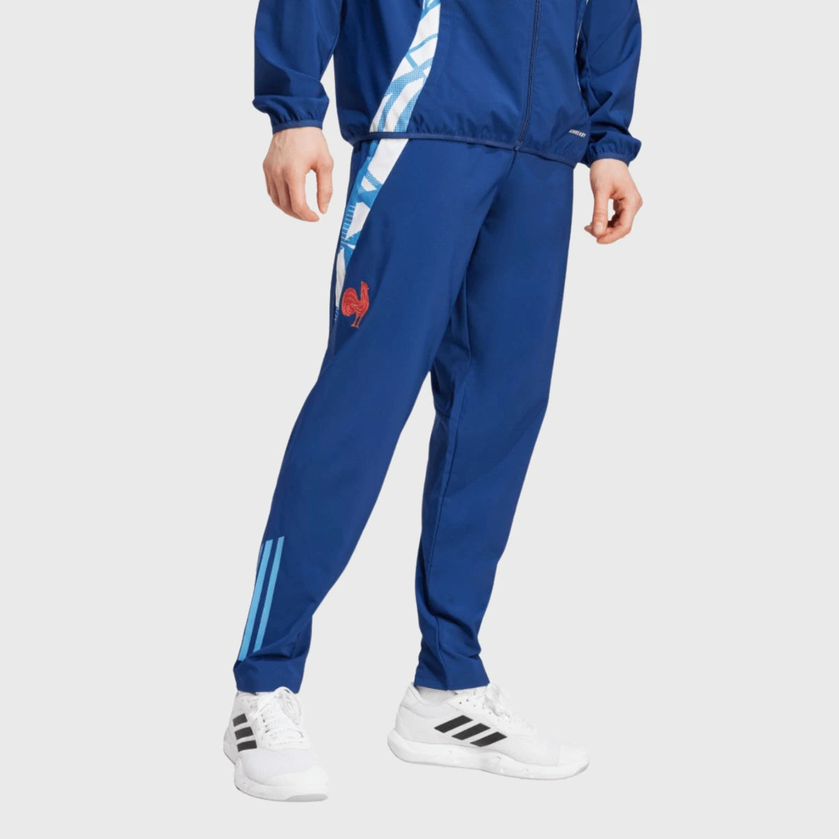 Adidas France Rugby Presentation Pant Dark Blue - Men's Athletic Training Pants for Rugby & Sports - Comfortable & Durable Workout Pants for Gym, Running & Casual Wear