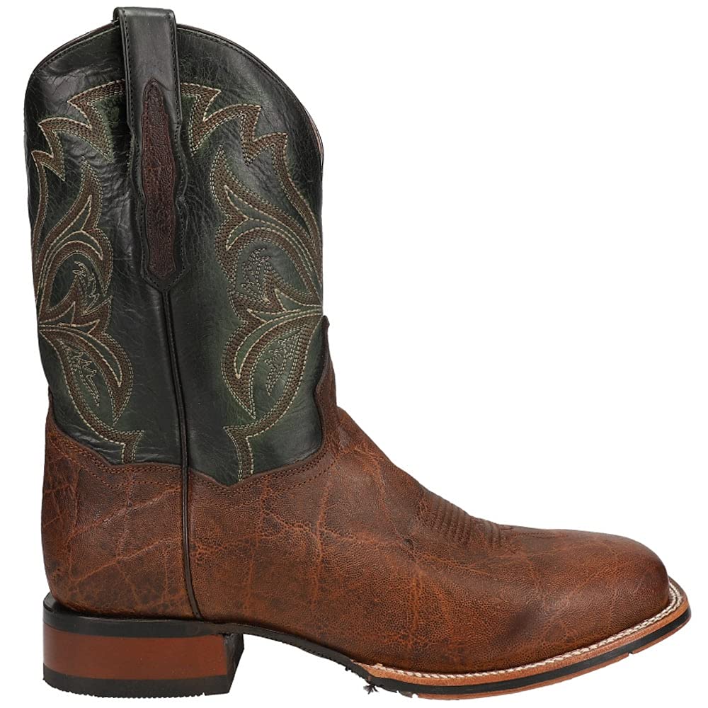 Dan Post Men's Cobb Square Toe Mid Calf Boots - Brown Leather Work Boots for Cowboy, Ranch & Outdoor Activities