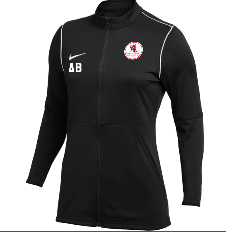 DUBBO & DISTRICT FOOTBALL ASSOCIATION Women's Park 20 Track Jacket (BV6899 010) - Lightweight Running Jacket for Women, Perfect for Football Training & Outdoor Sports