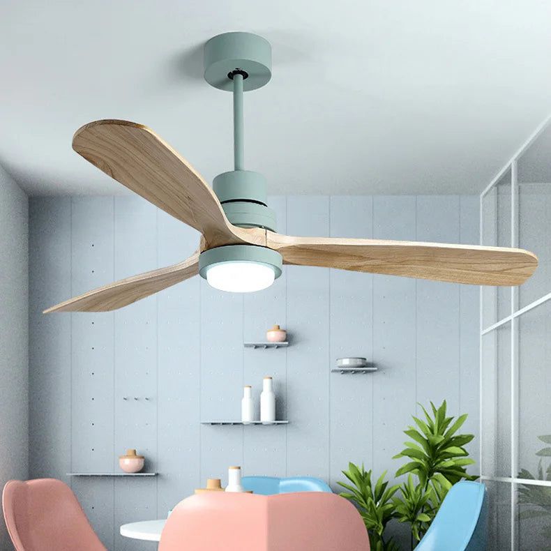 Vintage Wooden Ceiling Fan with Light Kit and Remote Control - Perfect for Living Room, Bedroom, and Patio Cooling