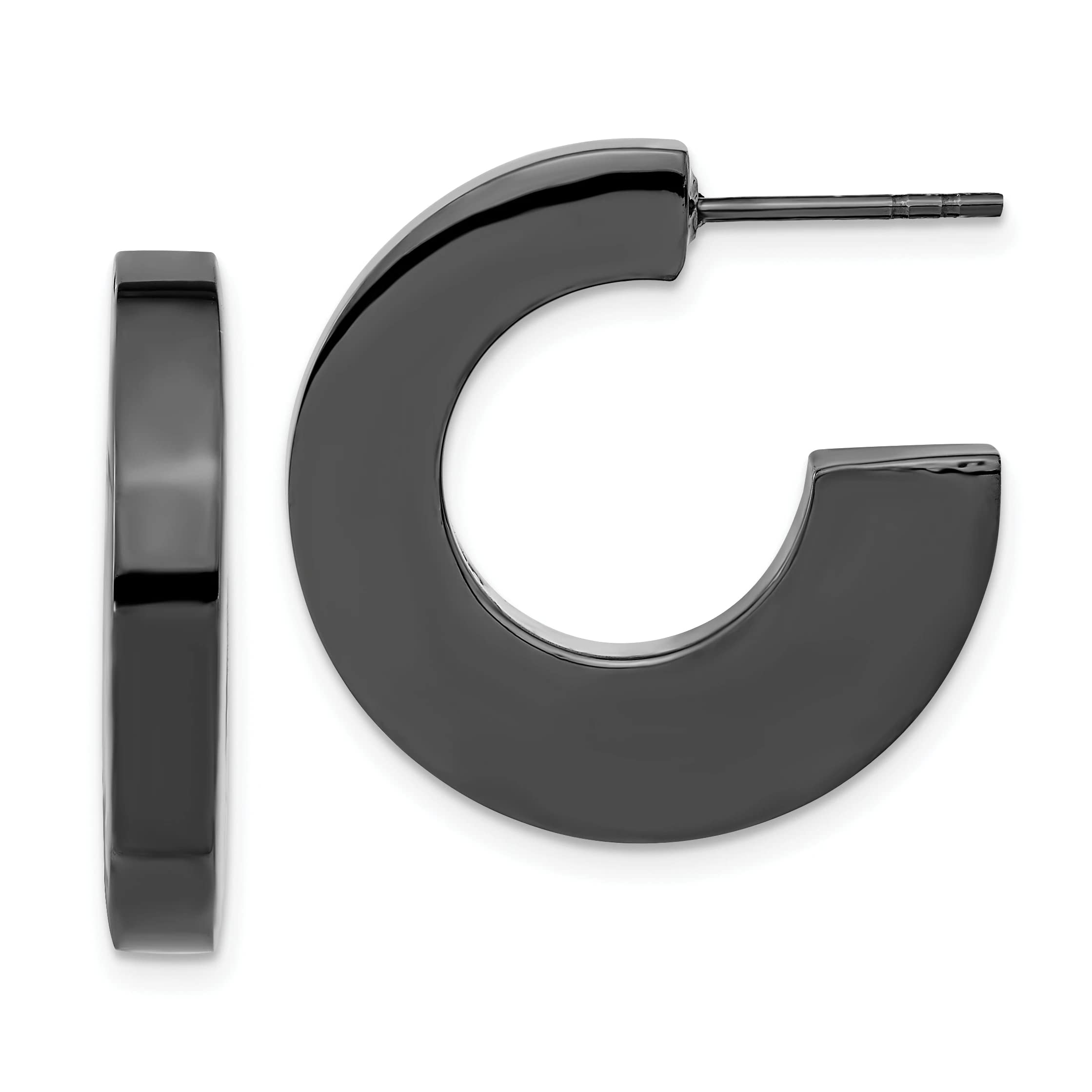 Sterling Silver Polished Square Tube Hoop Earrings for Women - Trendy Geometric Jewelry for Everyday Wear, Parties & Special Occasions