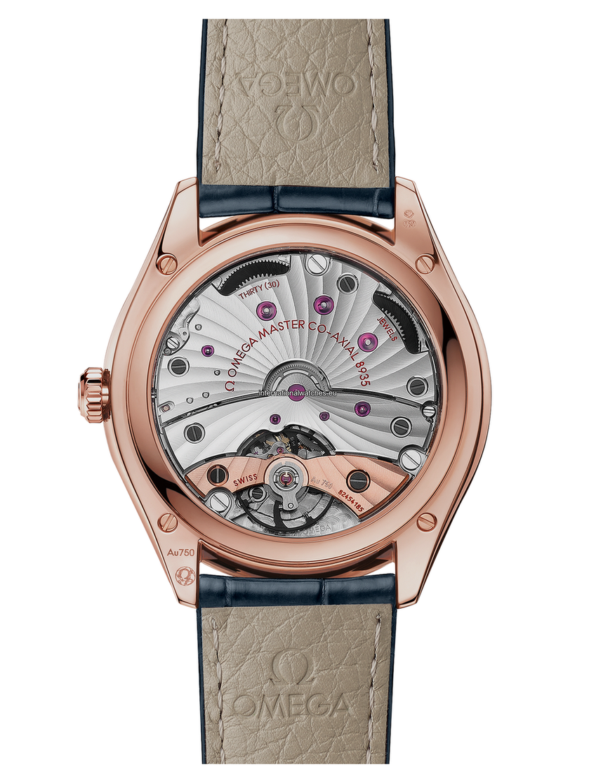 Omega De Ville Trésor 40mm Men's Watch - 18K Sedna™ Gold Case with Leather Strap - Luxury Dress Watch for Business & Formal Occasions - Model 435.53.40.22.03.001