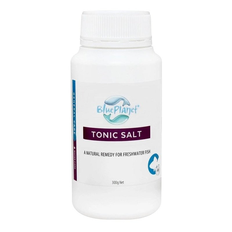 Blue Planet Aquarium Tonic Salt 300g - Premium Marine Fish Tank Water Conditioner for Stress Relief & Disease Prevention | Ideal for Saltwater Aquariums, Reef Tanks & Fish Health Maintenance