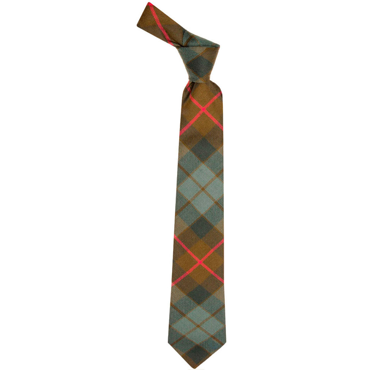 Gunn Weathered Tartan Tie - Classic Scottish Plaid Necktie for Men | Perfect for Weddings, Office & Formal Events