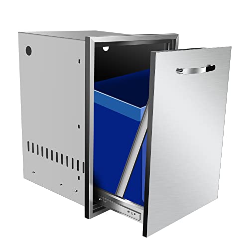 Stainless Steel Pull-Out Trash Drawer for Outdoor Kitchen - 17