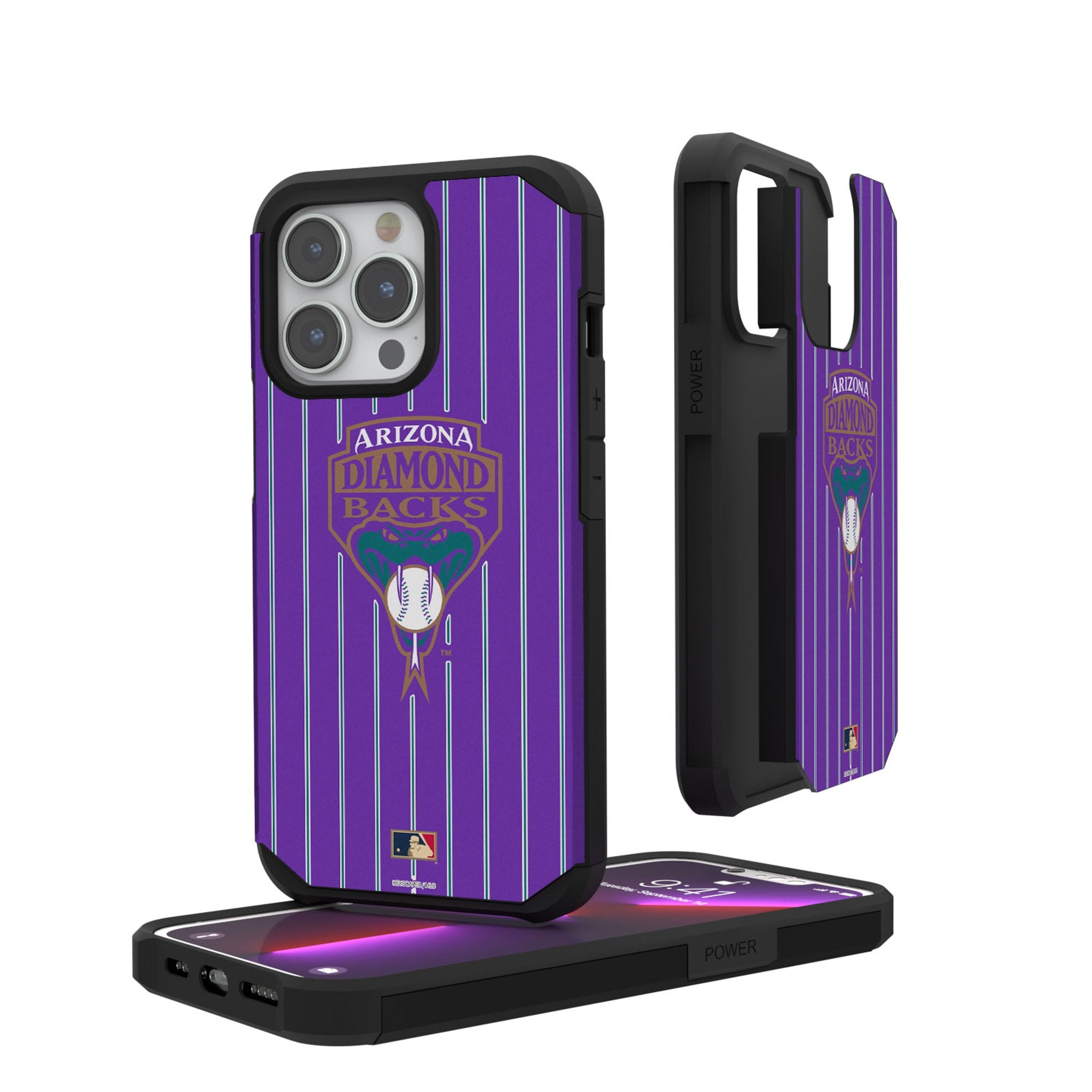 Arizona Diamondbacks 1999-2006 Cooperstown Collection Pinstripe Rugged Phone Case - Durable Protection for Baseball Fans at Games & Outdoor Activities