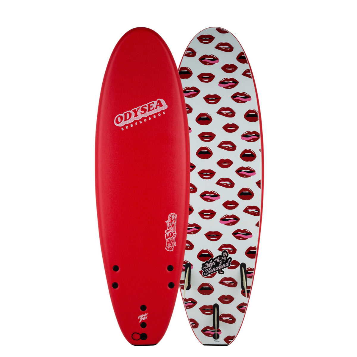 Odysea Log 6'0 Surfboard - Tyler Stanalan Red 20 - Premium Performance Surfboard for All Skill Levels | Perfect for Beach Waves, Coastal Surfing & Water Sports