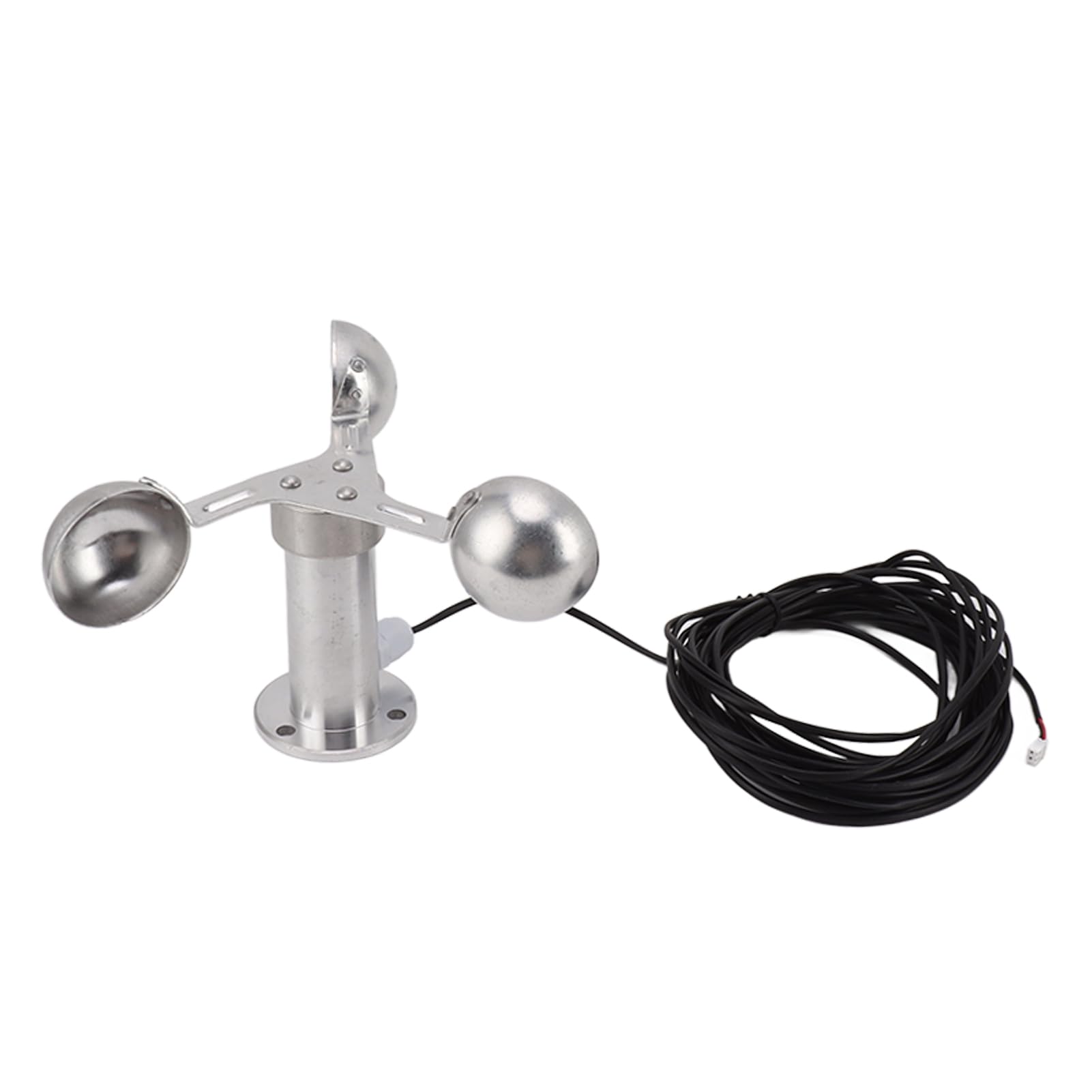 High Accuracy 3-Cup Wind Speed Sensor Anemometer - Aluminum Alloy Weather Station Wind Tester for Meteorological Stations, Power Plants & Outdoor Activities (Hiking, Sailing, Drone Flying)