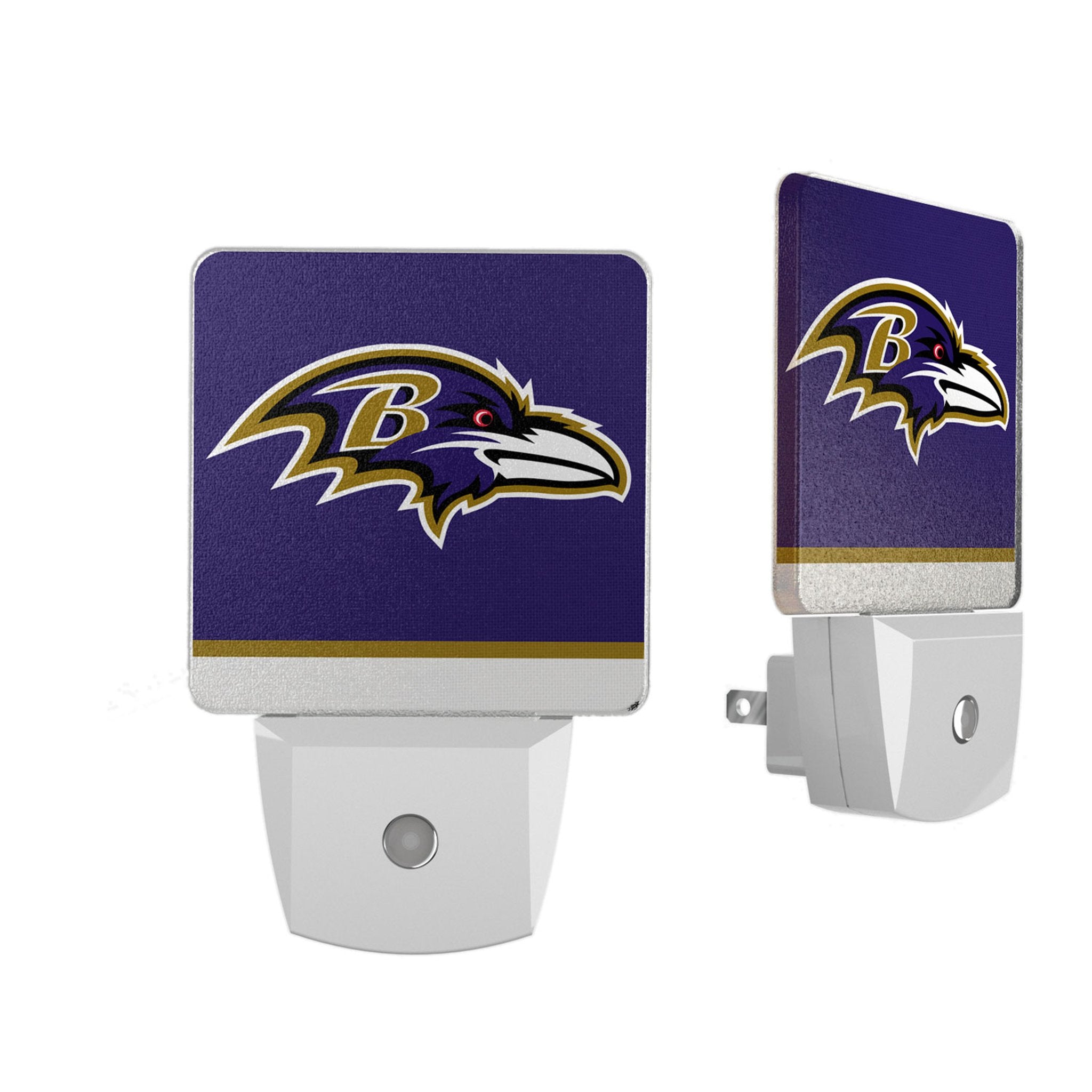 Baltimore Ravens LED Night Light 2 Pack - NFL Team Logo Bedroom Decor for Kids & Adults - Perfect for Bedside, Nursery, or Game Room Lighting