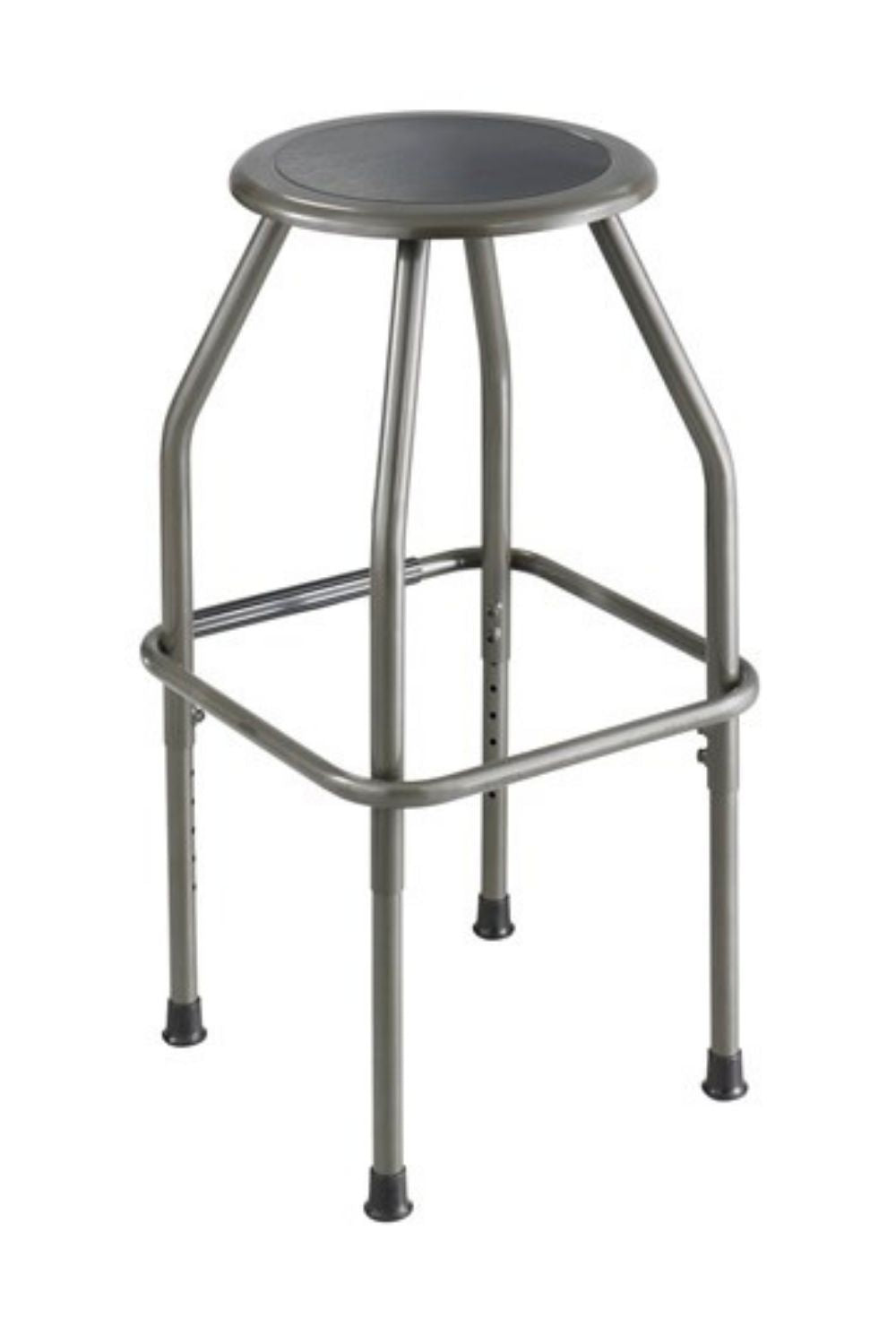 Safco Diesel Steel Adjustable Height Stool - Heavy Duty Industrial Bar Stool for Workshop, Garage, and Commercial Use