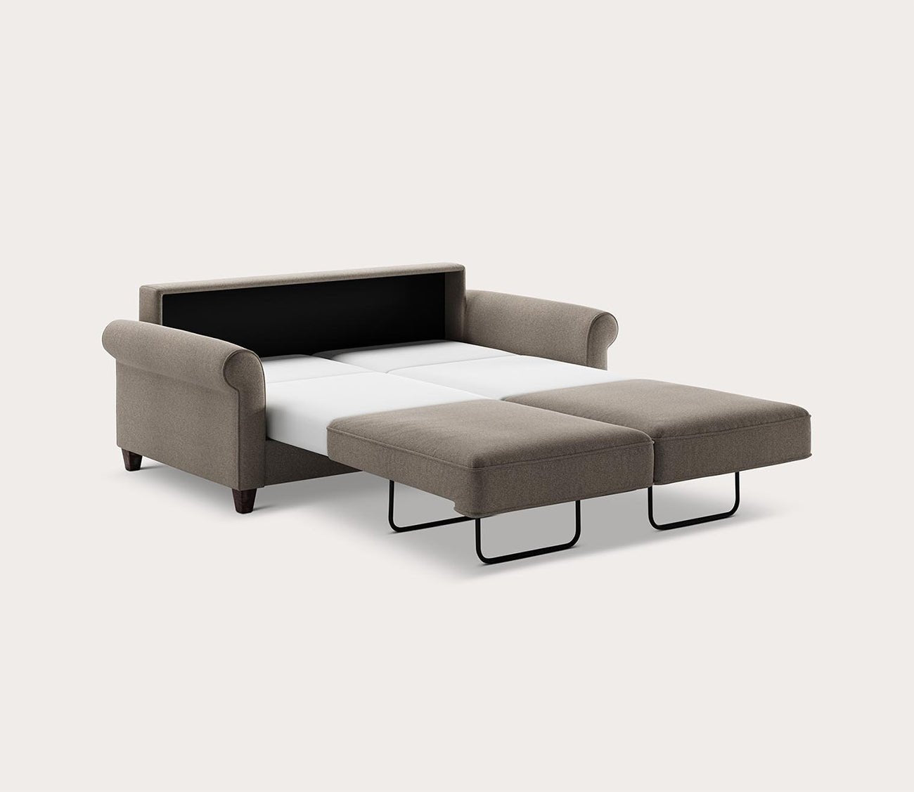Luonto Gloria Queen Sleeper Loveseat - Convertible Sofa Bed with Storage | Comfortable Small Space Living Room Furniture for Apartments & Guest Rooms