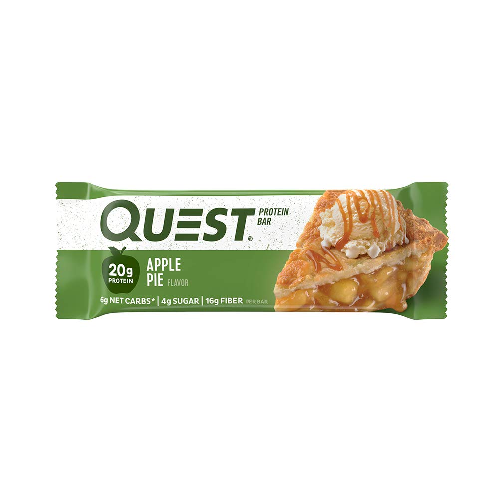 Quest Bar Protein Bar - Apple Pie Flavor - 2.12 oz (12 Count) - High Protein Snack for Workout Recovery, Keto Diet & On-the-Go Energy