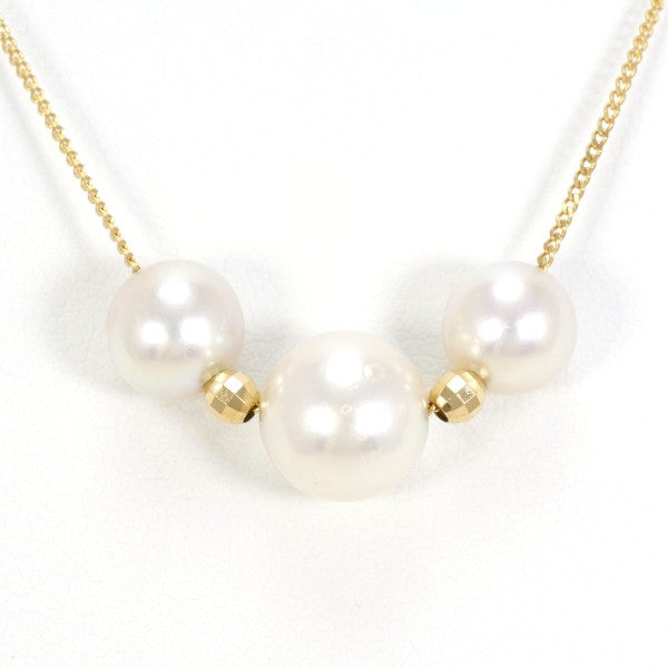 18K Yellow Gold Pearl Necklace for Women - Elegant Bridal Jewelry, Gift for Anniversary & Valentine's Day - Perfect for Weddings, Parties & Special Occasions