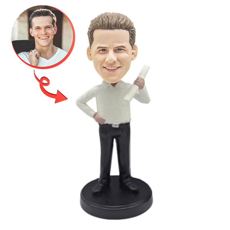 Custom Bobblehead Personalized Figurine - Unique Gift for Office, Birthday & Retirement - Perfect for Desk Decor & Corporate Events