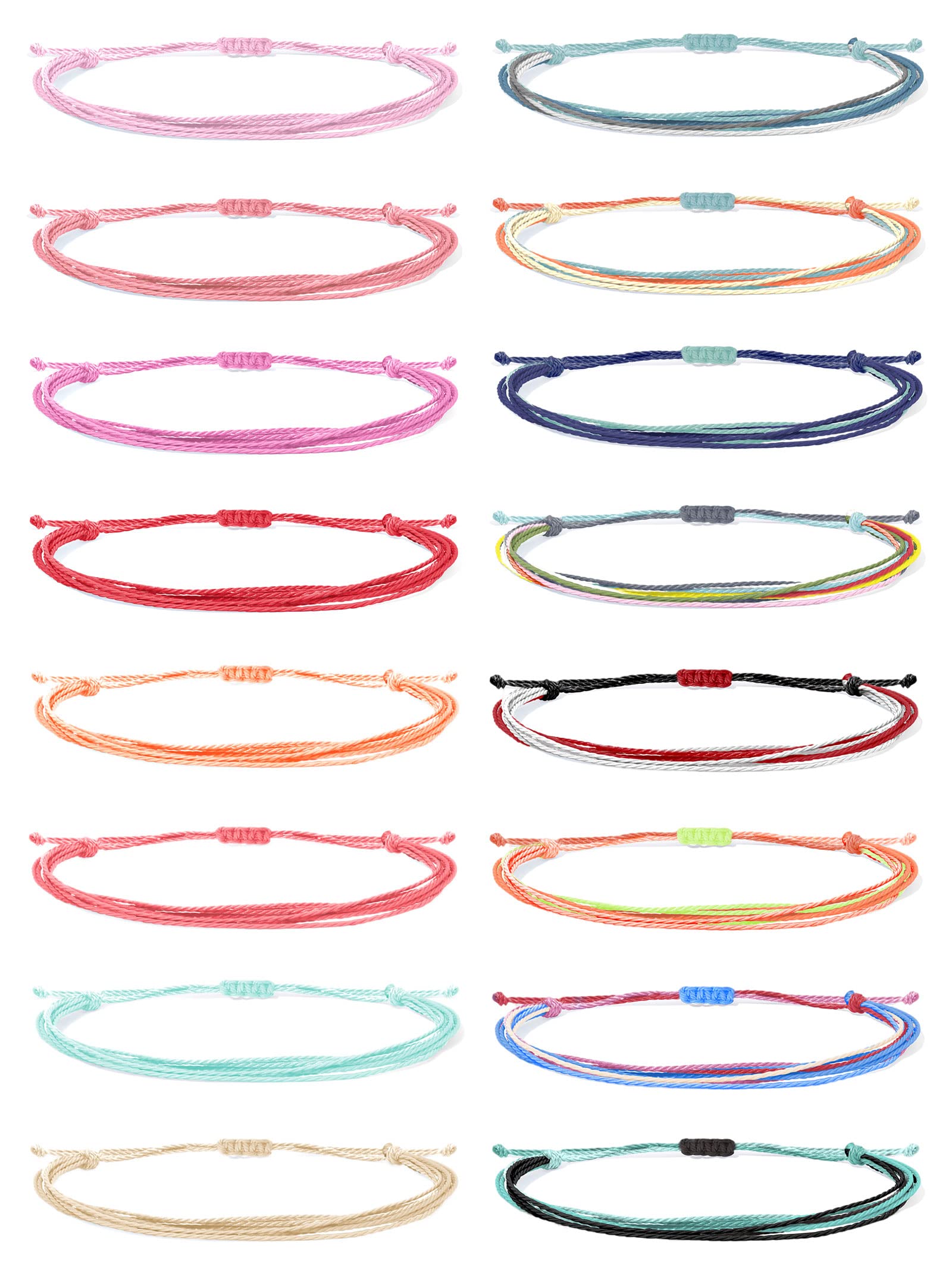 Trendy Blue String Friendship Bracelets for Women - Boho Style Adjustable Anklet & Wrist Bracelet - Perfect Gift for Christmas, Summer, Stocking Stuffers (Best for Beach, Music Festivals & Casual Outfits)