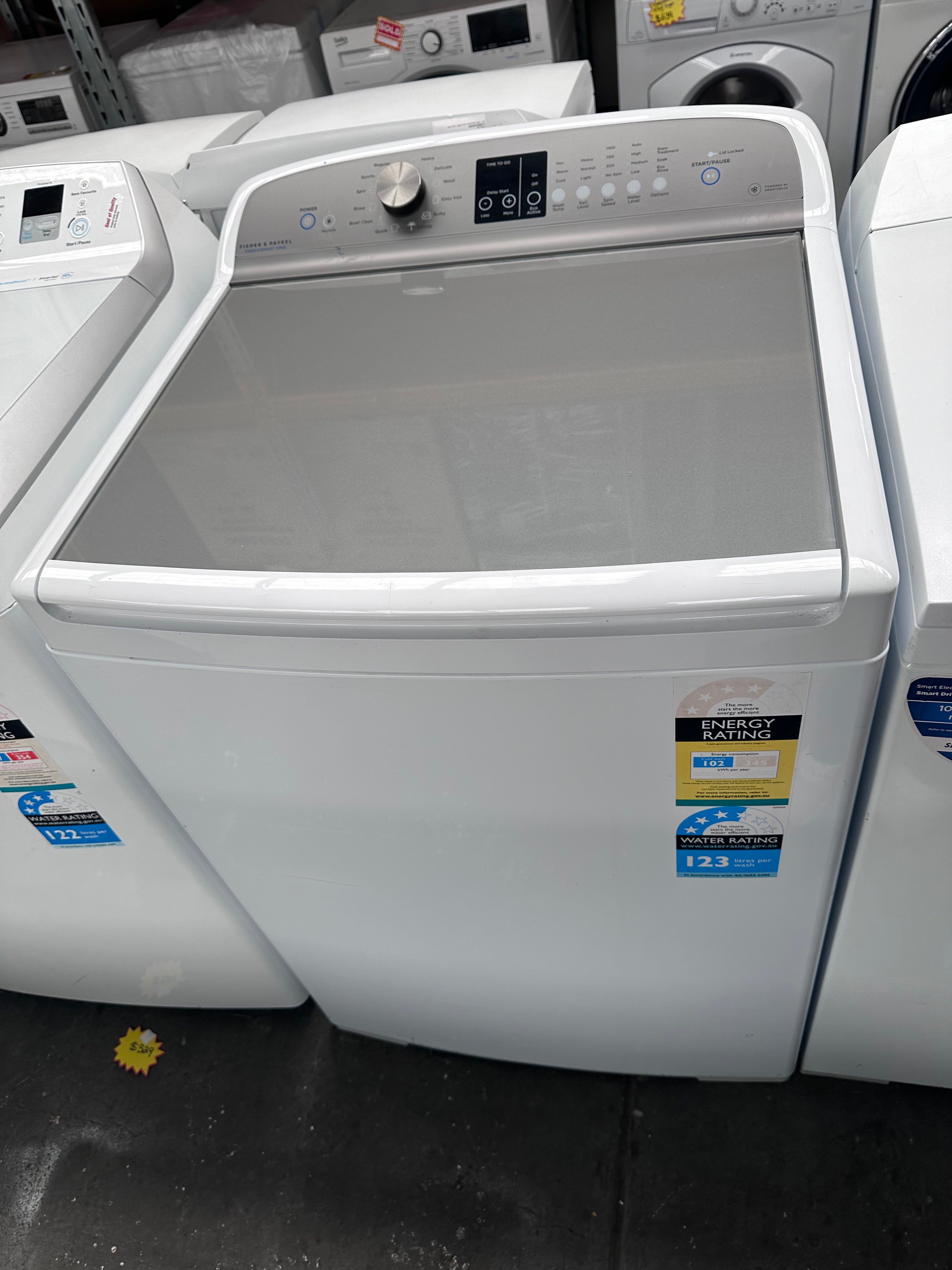 Refurbished Fisher & Paykel 10kg FabricSmart Top Load Washing Machine - Large Capacity for Family Laundry, Perfect for Home & Apartment Use