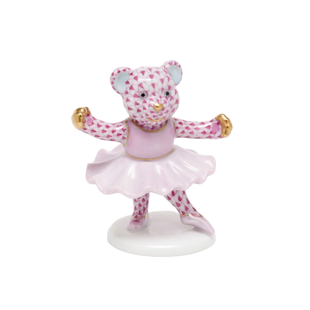 Ballerina Bear Plush Toy - Soft Raspberry Pink Stuffed Animal for Kids, Perfect for Birthday Gifts & Nursery Decor