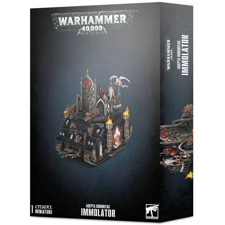 Adepta Sororitas Immolator Tank - Warhammer 40K Tabletop Game Miniature for Collectors & Wargaming Battles