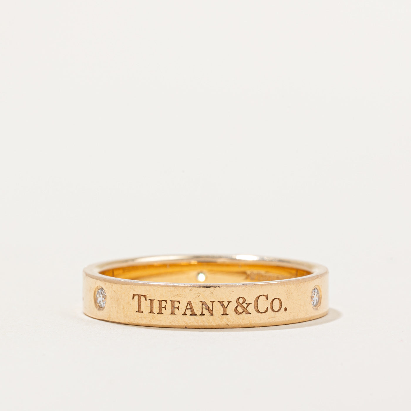 Tiffany & Co T&Co Band Ring - 0.06 Carat Diamond Wedding Band, Size 10, 18K Gold or Platinum - Perfect for Engagement, Anniversary & Everyday Luxury Jewelry
