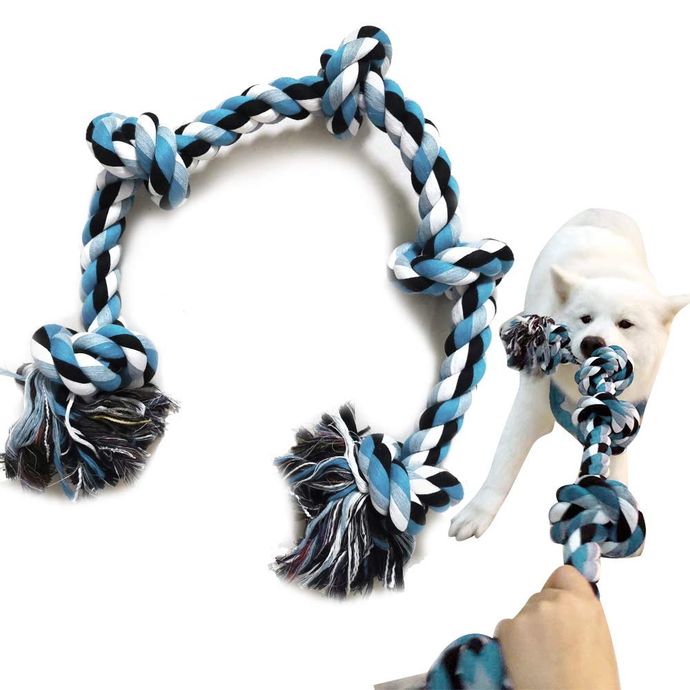 Extra Large Indestructible Dog Rope Toy for Aggressive Chewers - 3FT Durable Chew Toy for Medium & Large Dogs - Long Lasting Tug of War Play Toy for Powerful Chewers - Perfect for Outdoor Play, Training & Bonding with Your XL Dog