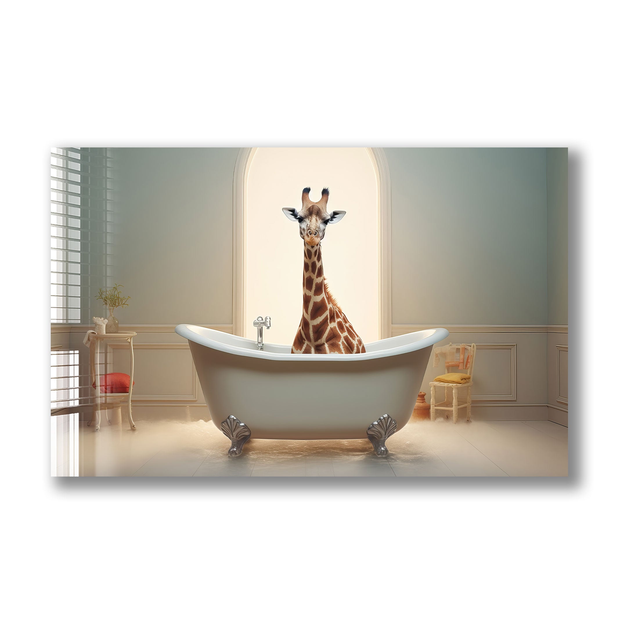 Bathtub Animal Giraffe III - Cute Bath Toy for Kids, Non-Toxic Rubber Giraffe Toy for Bathtime Fun - Perfect for Baby Bath Time, Toddler Play & Sensory Development