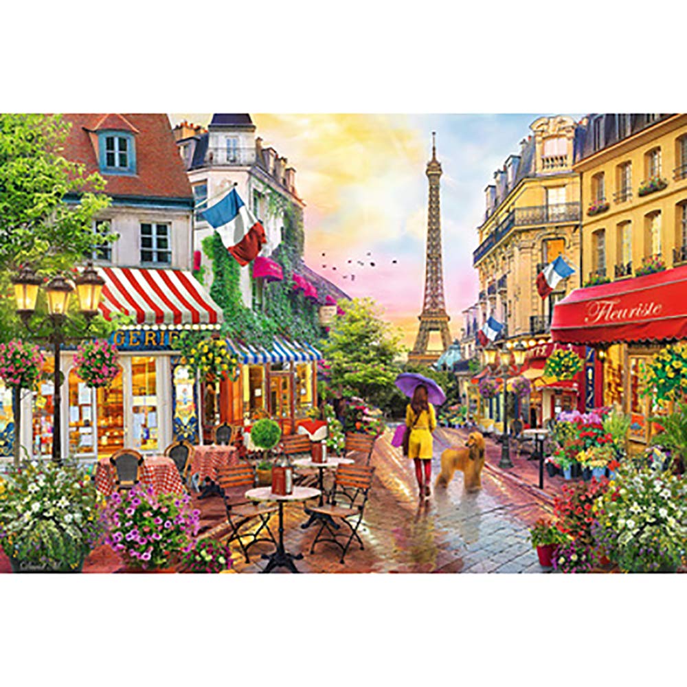 JW-MZPT Wooden Puzzle for Adults - Paris Landscape Oil Painting for Home Decor & Stress Relief
