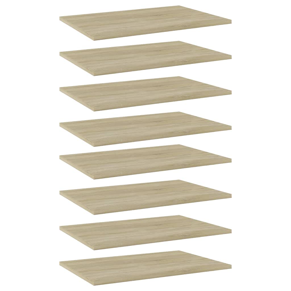 8-Piece Sonoma Oak Bookshelf Replacement Panels – Floating Shelves for Book Storage & Display – Organizer Units for Bookcases & Home Decor (Accessories Not Included) – Perfect for Living Room, Bedroom & Office Organization