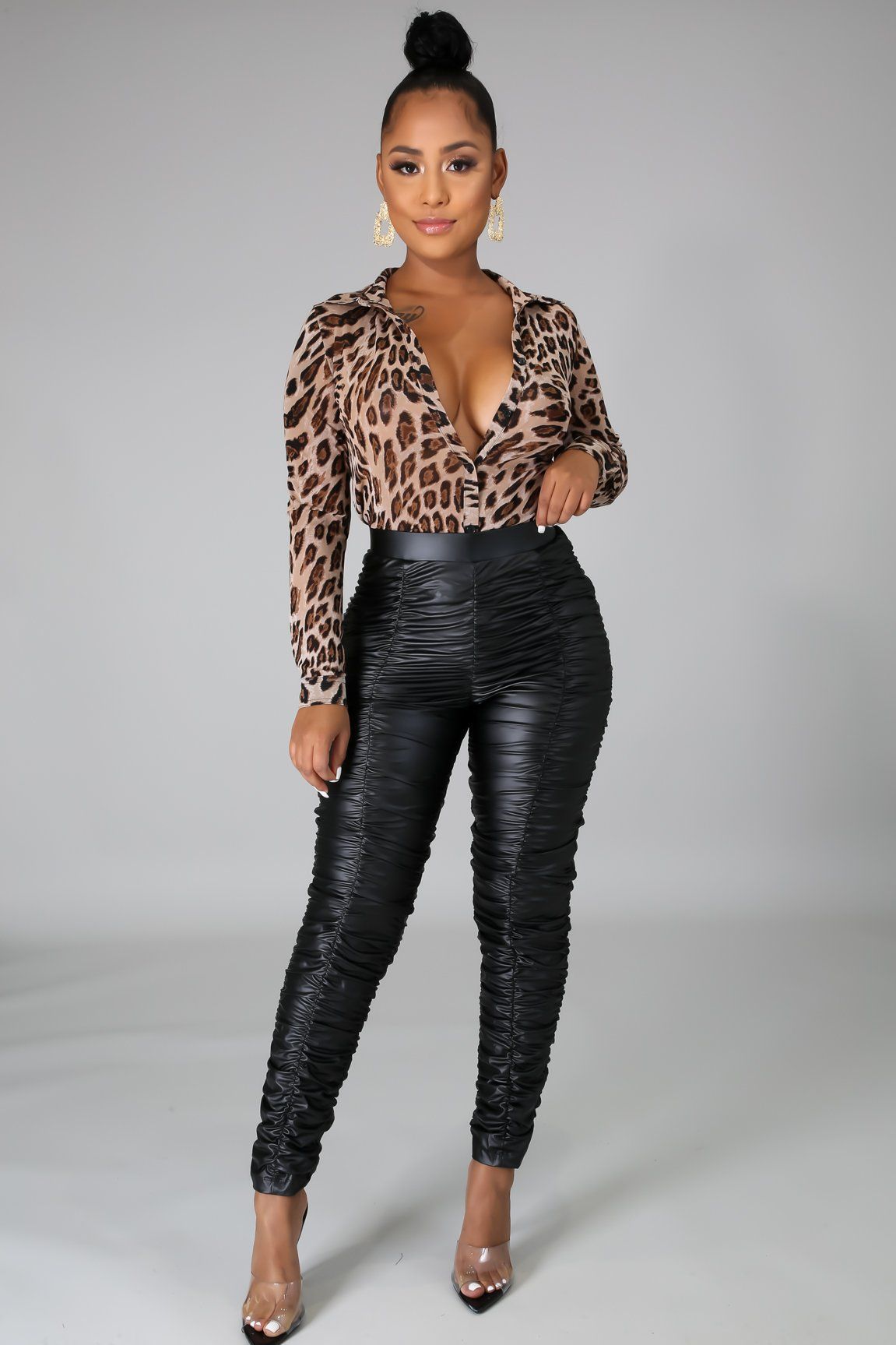 Adrienne Women's High Waisted Black Pants - Slim Fit Stretch Trousers for Work, Office & Casual Wear