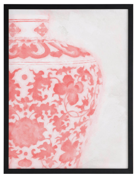 Baluster Summer Blush Framed Art Print - Elegant Floral Wall Decor for Living Room, Bedroom & Office - Perfect Home Decoration Gift