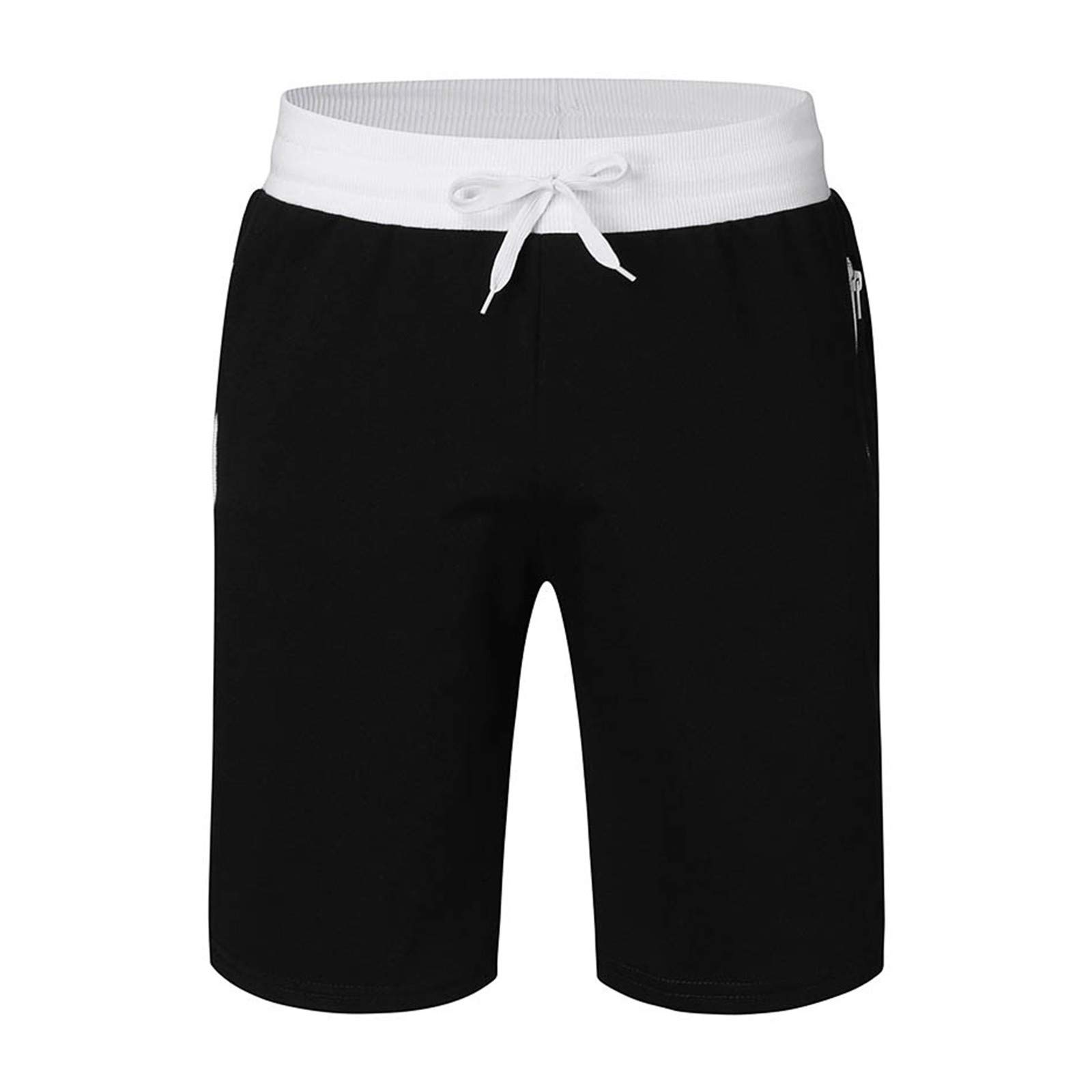 WYTong Men's Summer Sports Casual Zippered Drawstring Shorts - Breathable Quick-Dry Workout Shorts with Pockets for Gym, Running & Outdoor Activities
