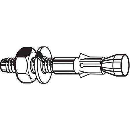 Heavy Duty Steel Wedge Anchors - Zinc Plated (Pack of 50) - Ideal for Concrete, Masonry & Construction Projects