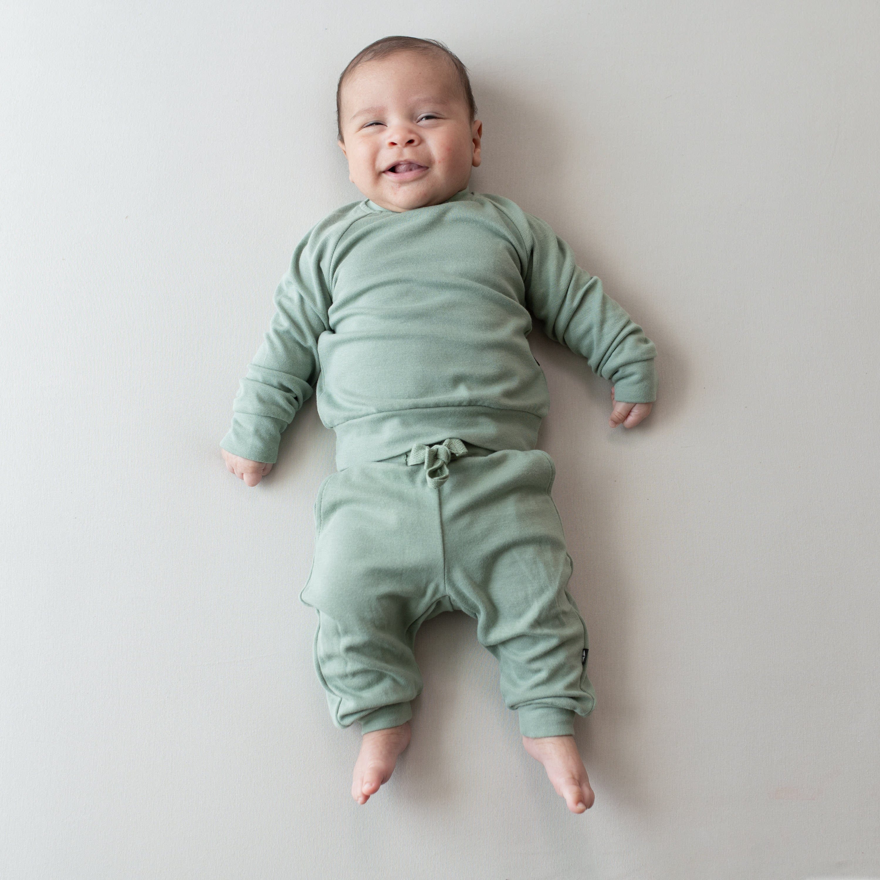 Premium Bamboo Jersey Jogger Set in Thyme Green - Eco-Friendly Loungewear for Women | Soft & Comfortable Yoga Pants & Top Outfit for Home, Travel & Relaxation