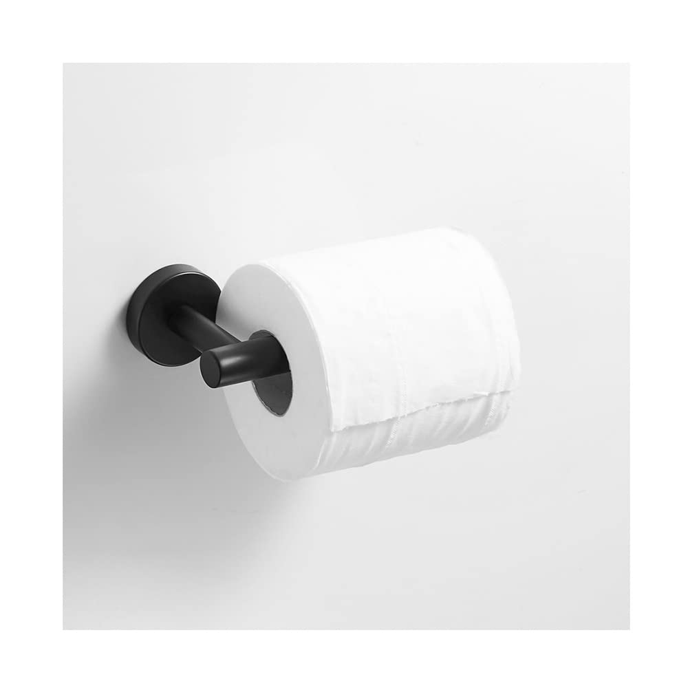 Stainless Steel Bathroom Hardware Set - Wall Mount Toilet Paper Holder & Kitchen Roll Holder, Black Tissue Rack & Towel Set for Modern Bathroom & Kitchen Decor | Perfect for Home, Office & Restaurant Use