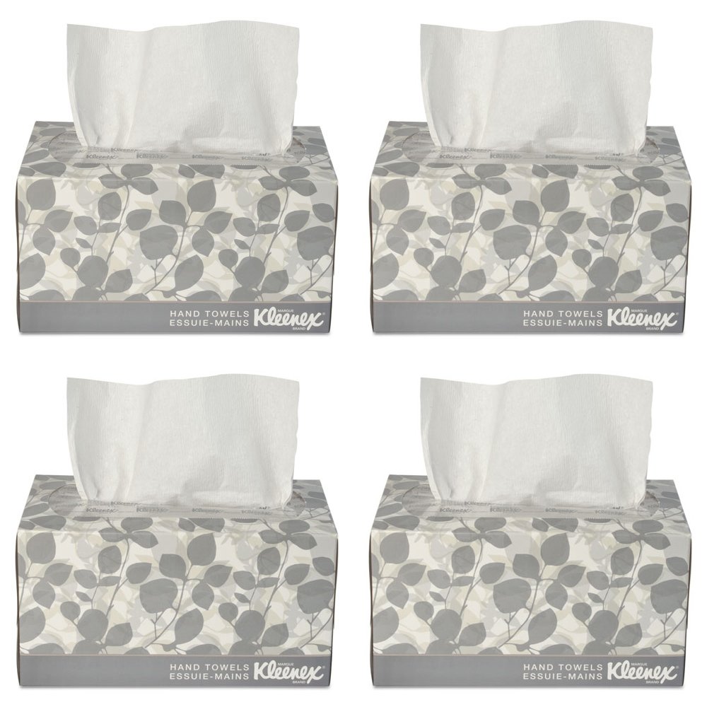 Kleenex 01701 Pop-Up Hand Towels, 9 x 10.5 Inch, 120 Count Box - Soft Cloth Towels for Kitchen, Bathroom & Office Use
