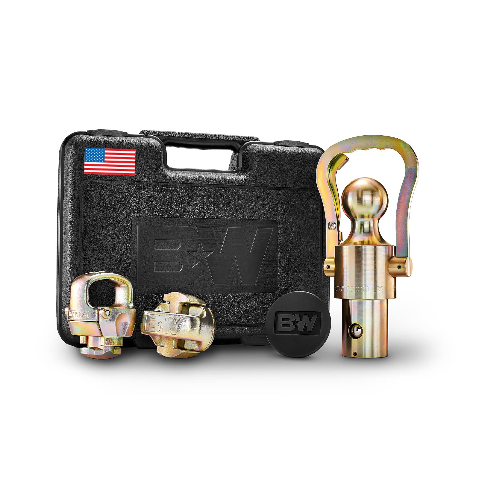 OEM Gooseneck Ball & Safety Chain Kit for Ford/GM/Nissan Trucks - GNXA2061 | Heavy Duty Towing Accessories for Pickup Trucks & Trailers | Perfect for Farm Equipment, Horse Trailers & Construction Hauling