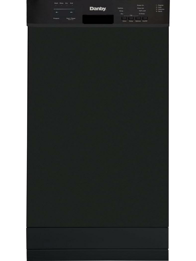 Danby DDW18D1EB 18 Inch Built-In Dishwasher - Energy Star Certified, Black Stainless Steel for Compact Kitchens, Apartments & Small Spaces