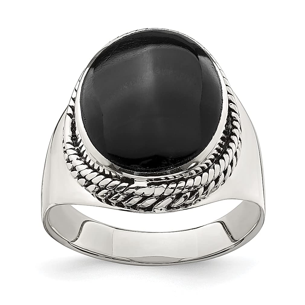 925 Sterling Silver Black Onyx Band Ring for Women - Natural Stone Shell Wood Inlay Fine Jewelry, Elegant Gift for Her - Perfect for Weddings, Anniversaries & Special Occasions