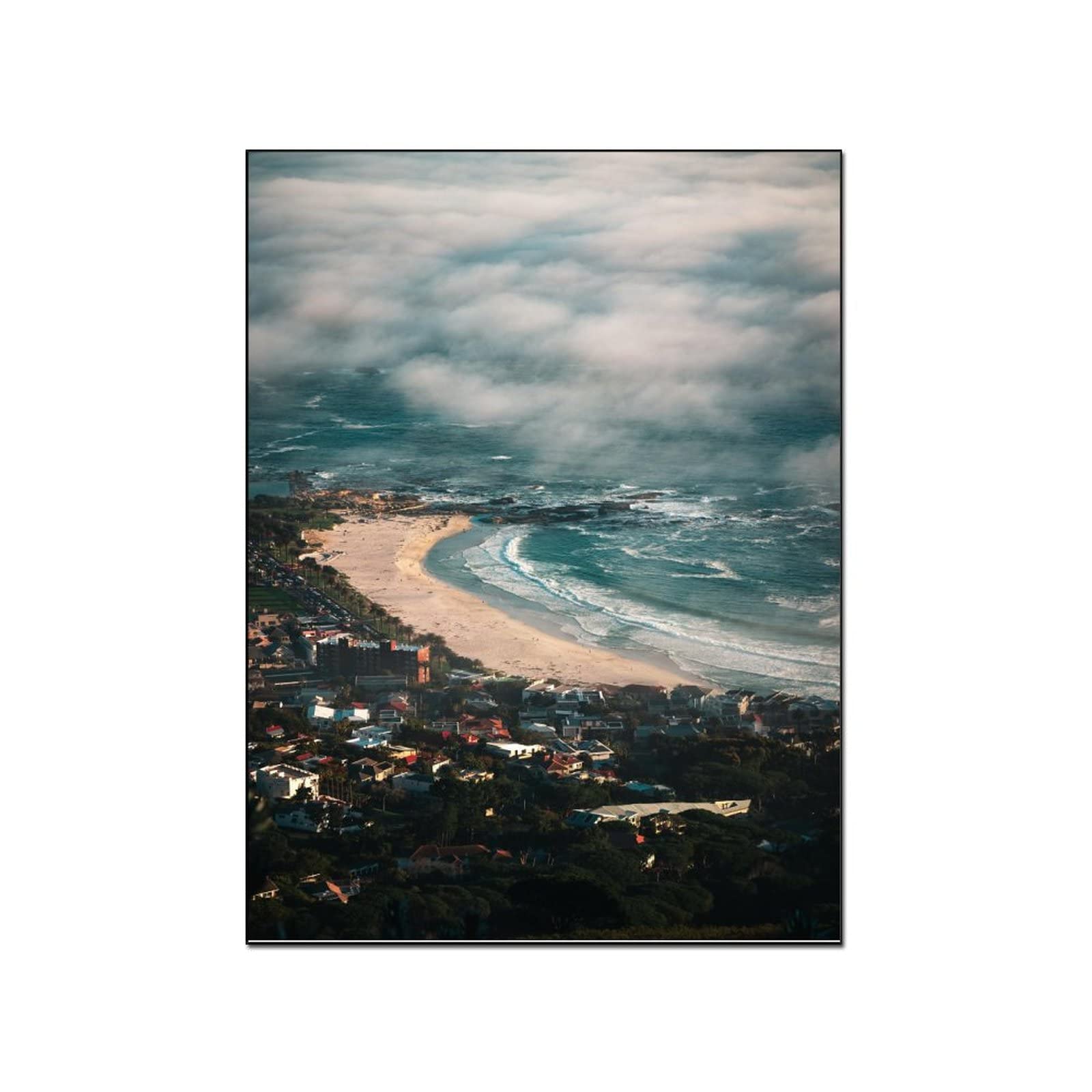 Nordic Autumn Landscape Wall Art - Minimalist Nature Canvas Prints for Home & Office Decor (24x32in/60x80cm) - Perfect for Living Room, Bedroom & Gift Giving