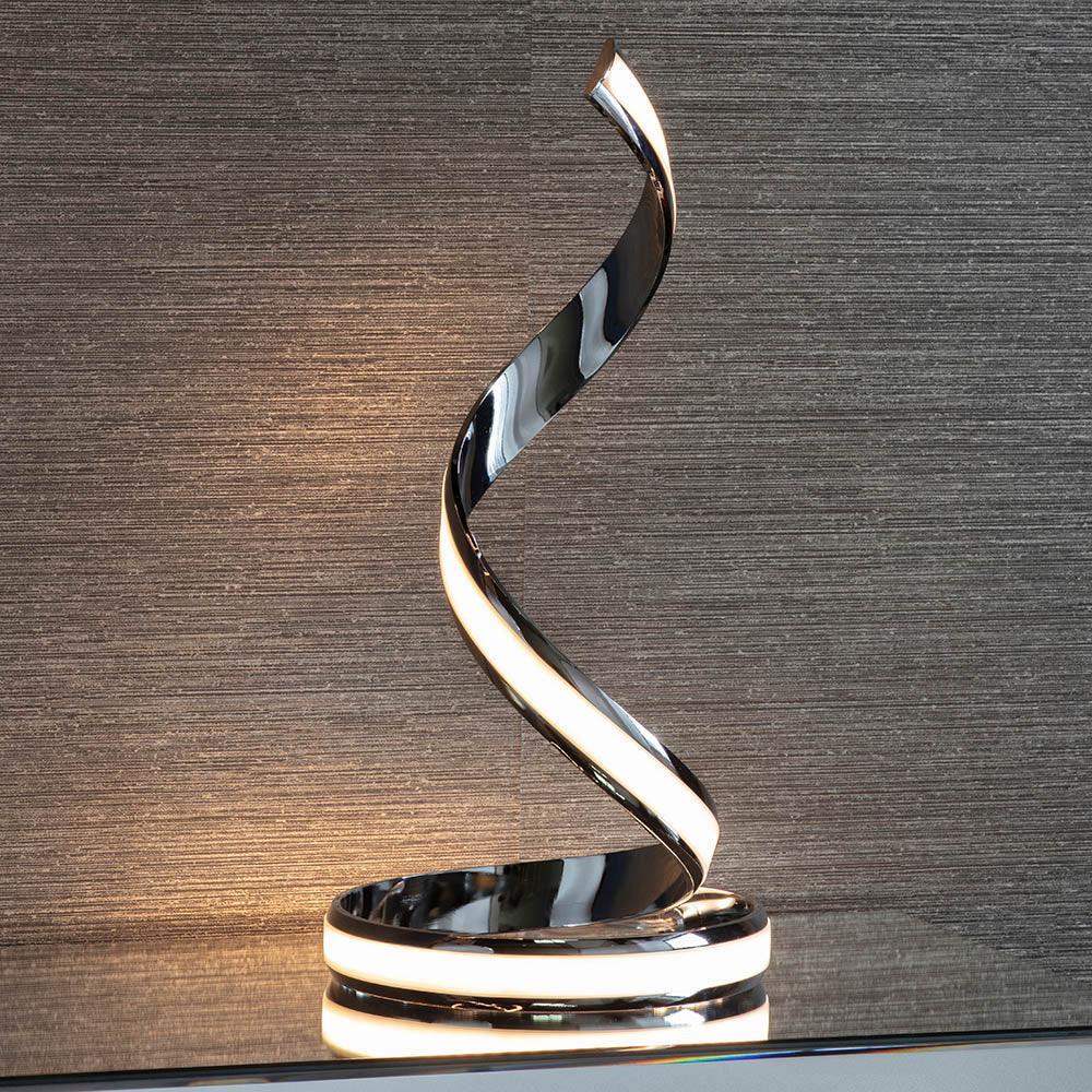 Endon Aria 1 Light Chrome Table Lamp - Modern Desk Lamp for Home Office, Bedroom Nightstand & Living Room Decor