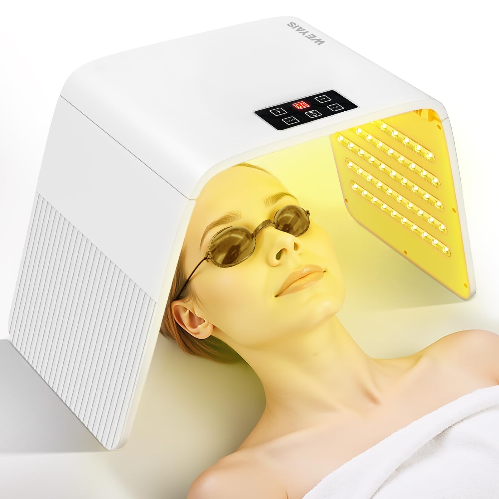 Red Light Therapy Mask for Face - 7 Color LED Light Therapy Device with Blue & Red Light for Skin Care, Anti-Aging & Acne Treatment | At-Home Facial Treatment & Spa Relaxation