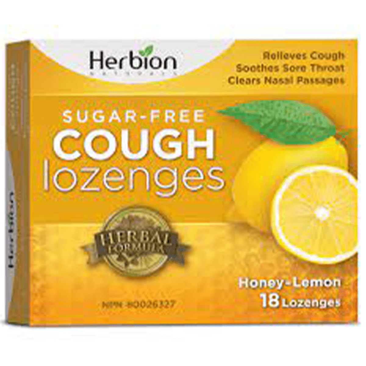 Herbion Sugar-Free Honey Lemon Cough Lozenges - 18 Count | Soothes Throat & Relieves Cough | Perfect for Cold, Flu & Allergy Season