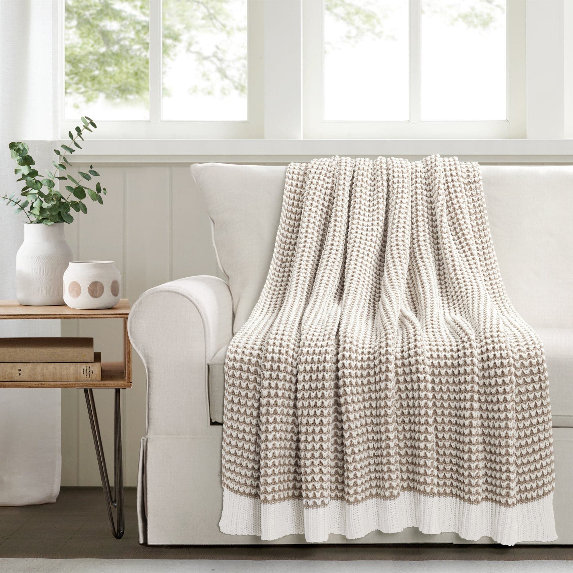 Cozy Soft Knitted Throw Blanket - Warm & Luxurious Chunky Knit Blanket for Couch, Bed, Sofa - Perfect for Winter, Home Decor & Gift