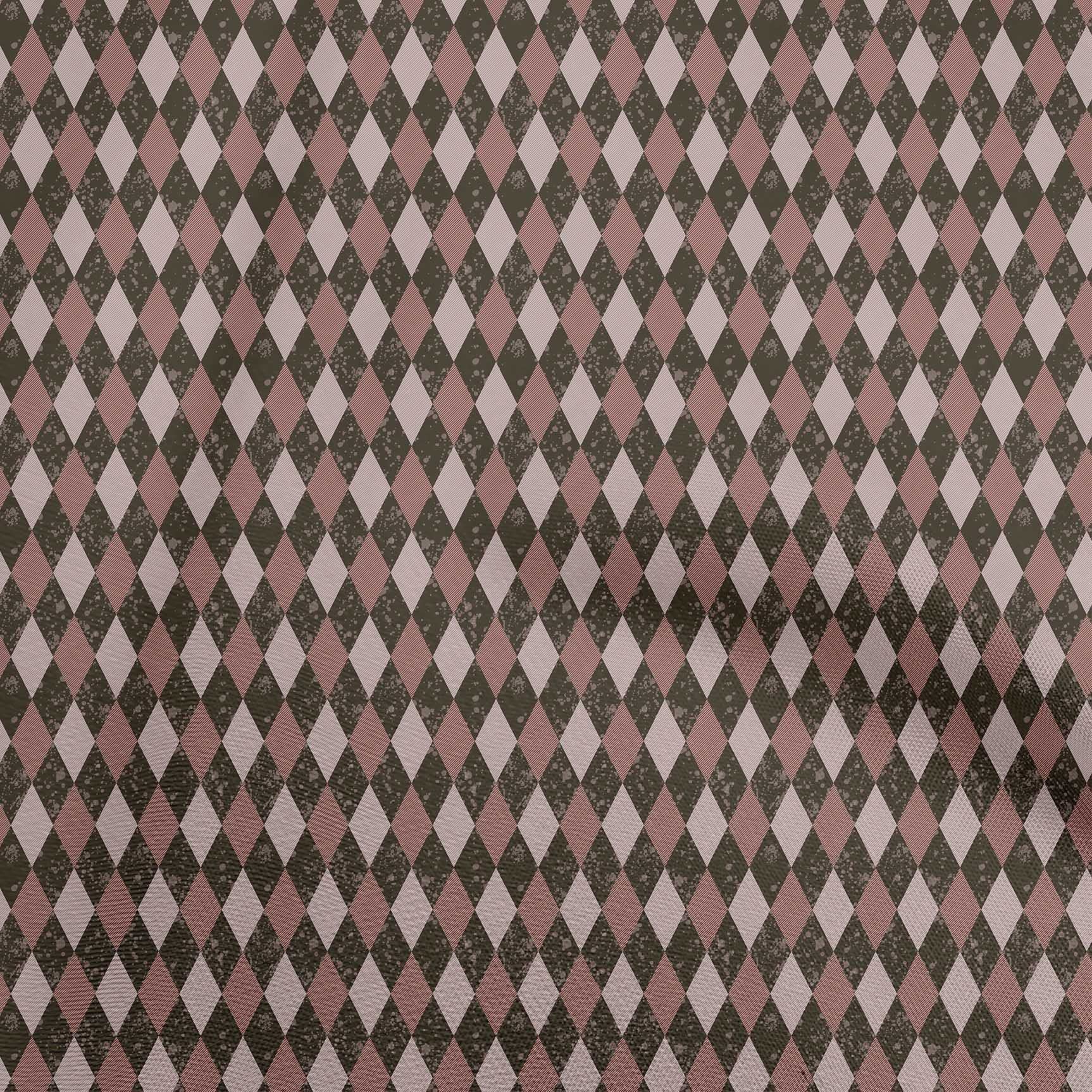 Velvet Dark Chocolate Fabric for Argyle Craft Projects - 58 Inch Wide Decor Fabric
