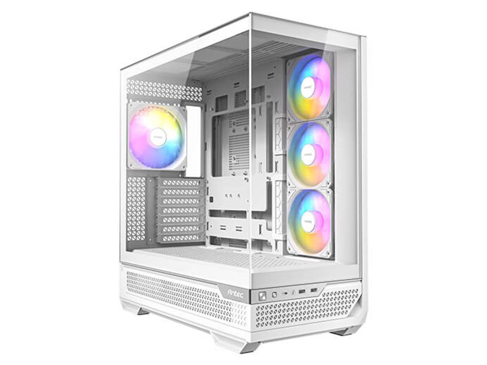 Antec C7 ARGB Mid Tower E-ATX PC Case - White | High Airflow Gaming Computer Case with Tempered Glass Side Panel | Perfect for Gaming Rigs & Workstations